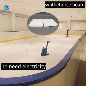 What are the advantages of using polyethylene synthetic ice?