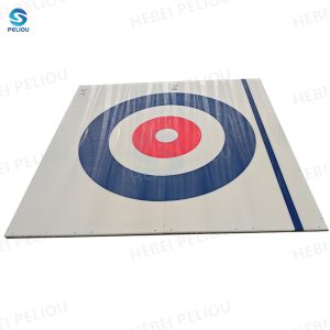 Self-lubricating synthetic ice curling board
